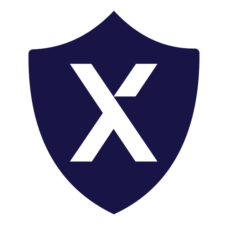 X-secure logo dark blue